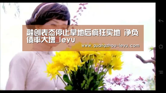 融创表态停止拿地后疯狂买地 净负债率大增_leyu